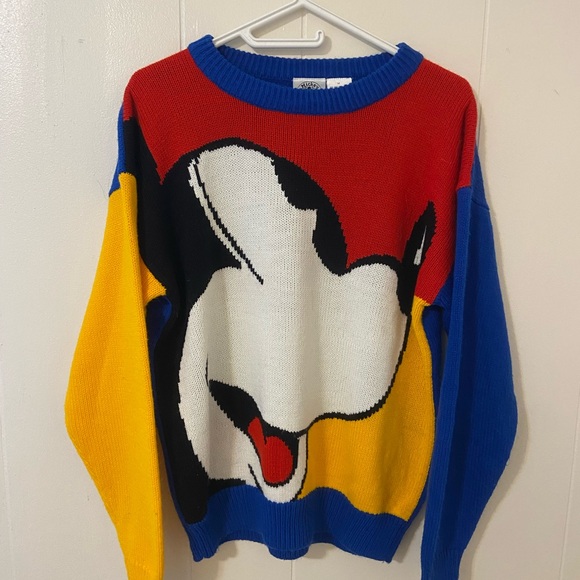 Mickey & Co. Other - Mickey Mouse Vintage Colour Block Knit Sweater